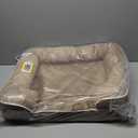 EHEYCIGA Orthopedic Dog Bed for Small Dogs, Waterproof Memory Foam Small Dog Beds with Sides, Non-Slip Bottom and Egg-Crate Foam Medium Pet Couch Bed with Washable Removable Cover, Camel (24.0"L x 18.0"W x 6.0"Th)