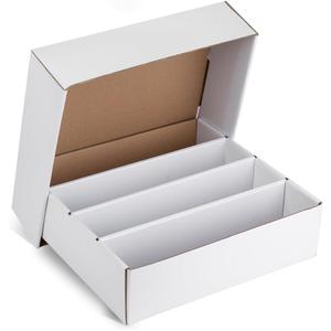 Collector Card Storage Box,Hold 3120 Count Trading Cards Box,White Sports Card Boxes Card Sorting Tray Card Sleeve Cases Card Collection Box for Soccer Basketball Cards (1 Sets)