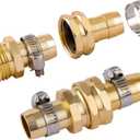 5 Set Garden Hose Repair Connector Kit with Clamps, Fit for 3/4" or 5/8" Garden Hose Fitting, Male and Female Hose Adapter, Water Hose Repair Kit