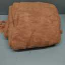 RUDONG M Knitted Throw Blanket with Fringe, Rust Orange Knit Throw Blanket for Couch Bed Sofa 60" x 80"