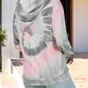 Women's Hoodies Long Sleeve Sweatshirts Drawstring Pullover Tops with Pocket Casual Loose Blouses Tunic (M)