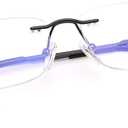 Rimless Clear Bifocal Reading Glasses Blue Light Blocking Readers for Men and Women Unisex Eyewear Far Near Dual-Use Lightweight Magnifying Anti Glare UV Digital Reduce Eyestrain Fashion Eyeglasses (Black)