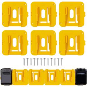 6-Pack Battery Mount Holders Compatible with Dewalt 20V 60V Batteries DCB200DCB208