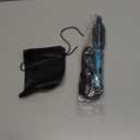 FARERY Mini Thermal Brush, Curling Iron 3/4 Inch, Heated Round Brush for Volumizing and Small Curls, Travel Size Curling Iron for Short & Thin Hair, Dual Voltage, One Heat 392F, Blue