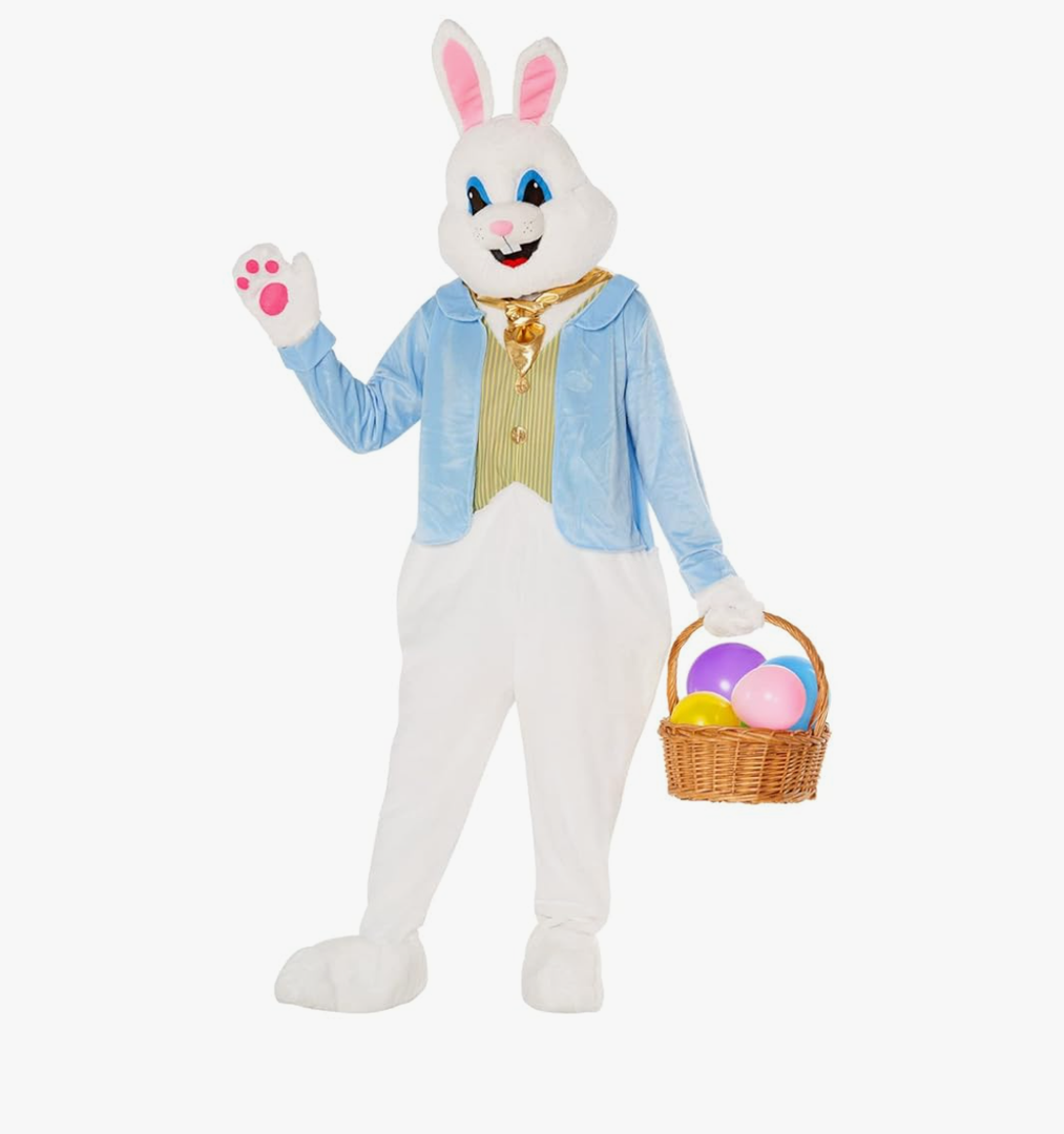 Morph Easter Bunny Costume Adult Deluxe Rabbit Mascot Outfit for Men - Perfect for Easter Costumes and Events L/XL