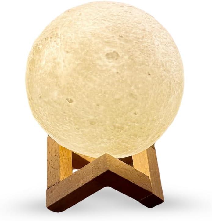 MK RGB MOON LAMP W/WOOD STAND & REMOTE