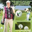 Seenelling 12 Pcs Happy Birthday Golf Ball Funny Christmas Novelty Gift for Dad Mom Coworker Employee Husband Grandpa Golfers Lovers Birthday