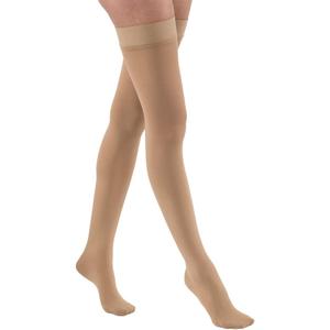 JOBST Relief 20-30 mmHg Compression Socks, Thigh High with Silicone Band, Beige, Petite X-Large