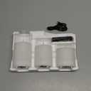 Rechargeable Flameless Glass Pillar CandlesMothers Day Gifts,Set of 3, Realistic Flickering LED Light,Remote & Timer, Ideal for Living Room, Bedroom & Birthday Gifts for Mom (White Glass -Droplet)