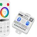 RGBZONE Bluetooth LED Controller, SP630E 4 Zones 2.4GHz RF Remote & APP Control, DC5V-24V LED Controller Support FCOB COB SMD PWM or SPI RGB RGBW WS2811 WS2812B WS2814 SK6812 IC etc Light Strips