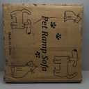 Pet Stairs Ramp with Seat, Dog Window Perch with Stairs and Storage, Dog Seat with Ramp Steps, Folding Pet Ramp for Dogs Cats, Bunk Bed Chair with Sofa Cushion for Bed Couch Office, Hold Up to 110 lbs