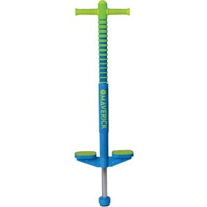 Flybar Maverick 2.0 Foam Pogo Stick for Kids Ages 5 and Up, 40 to 80 Pounds, Outdoor Kids Toys, Pogo Stick for Boys and Girls, Rubber Grip, By The Original Pogo Stick Company (Blue/Green)