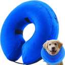 Inflatable Dog Cone Collar (XL Size), Soft Blow-up Protective Recovery Collar, Pet Donut Cone, Comfy Elizabethan Collar After Surgery for Large Dog to Prevent Biting Scratching, Blue (Extra Large [Neck: 18"-23"])