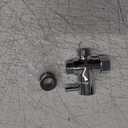 1/2" Brass 3-Way Switch Valve Shower Switch Adapter with Seal, Three-Way Vents Adapter Switch Valve for Shower System, Kitchen, Bathroom, Chrome (Metal Sliver)