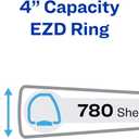 Avery Durable View 3 Ring Binders, 4" One Touch EZD Rings, 1 Black Binder (08802)