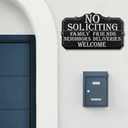 2 x No Soliciting Sign for House, 13.4x8 Inch Wall Mounted, Acrylic No Soliciting Sign, Easy Install, Home, Office, front, Doors, Walls, Windows,