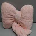 Pink Bow Pillow Soft Bow Decorative Pillows Lumbar Pillow Bow Throw Pillows Aesthetic Home Decor Bow Shaped Plush Pillow for Bedroom Sofa Couch Bed (Pink-a)