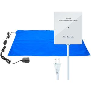 Briidea Bed Alarms and Fall Prevention for Elderly with 20'' * 28'' Weight Sensing Bed Pad (Wireless Alarm Included), Adjustable Volume and Long Range Alert for Home Safety