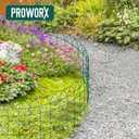 PROWORX 2 Rolls Green Garden Fence Border, 14 in x 40 ft Metal Folding Fence Wire Roll Garden Border Edging, Garden Fence Roll Flower Bed Fencing for Outdoor Yard