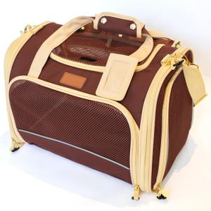 Large Cat Carrier Soft Dog Carrier for Small Dogs Pet Bag Carriers for Cat Dog Travel Bag Large Small Dog Puppy Kitten Rabbit Bunny Airline Approved for Traveling (M Brown) (17" x 12" x 11")