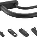 Double Curtain Rod for Windows 48 to 84 Inch,Adjustable Black Wrap Around Curtain Rod with Aluminum Double-deck Finials and Brackets,1"Front and 5/8" Back Blackout Curtain Rod