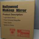 HNV 16"x12" Vanity Mirror with Lights, Hollywood Lighted Makeup Mirror with 10X Magnification, Smart Touch Control, 3 Color Dimmable LED, Square Frame Tabletop or Bathroom Dresser Mount (White)