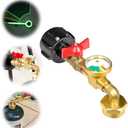 2024 New Propane Refill Elbow Adapter with Tank Gauge, Universal Gas Gauge for 1 lb Tank, BBQ Grill Cylinder RV Camper (1 PC)