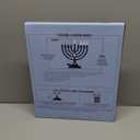 LED Electric Blue Hanukkah Menorah with Special Effects - Battery/USB Powered, Star of David, 4 Lighting/Blinking Modes, Large LED Bulbs, Chanukah Traditional Electric Menorahs - Navy Blue