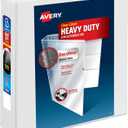 Avery Heavy-Duty View 3 Ring Binder, 3" One Touch EZD Rings, 670-Sheet Capacity, 3.5 Inch Wide Spine, Great for Home, School Supplies, Office, or Organization Needs, 1 White Binder (79193)