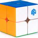 GAN 249 V2, 2x2 Speed Cube Gans Mini Cube Puzzle Toy 2x2x2 Magic Cube 49mm (Stickerless)