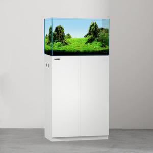 LANDEN Aquarium Wooden Stand and Cabinet for up to 16 Gal Tank, Fish Reptile Sea Salt WaterTank Stand, Nano Foam Leveling Mat Included, W23.6xD11.8xH31.5 in, Wooden Matte White Painted(Stand Only) (White-fig8_inlet)