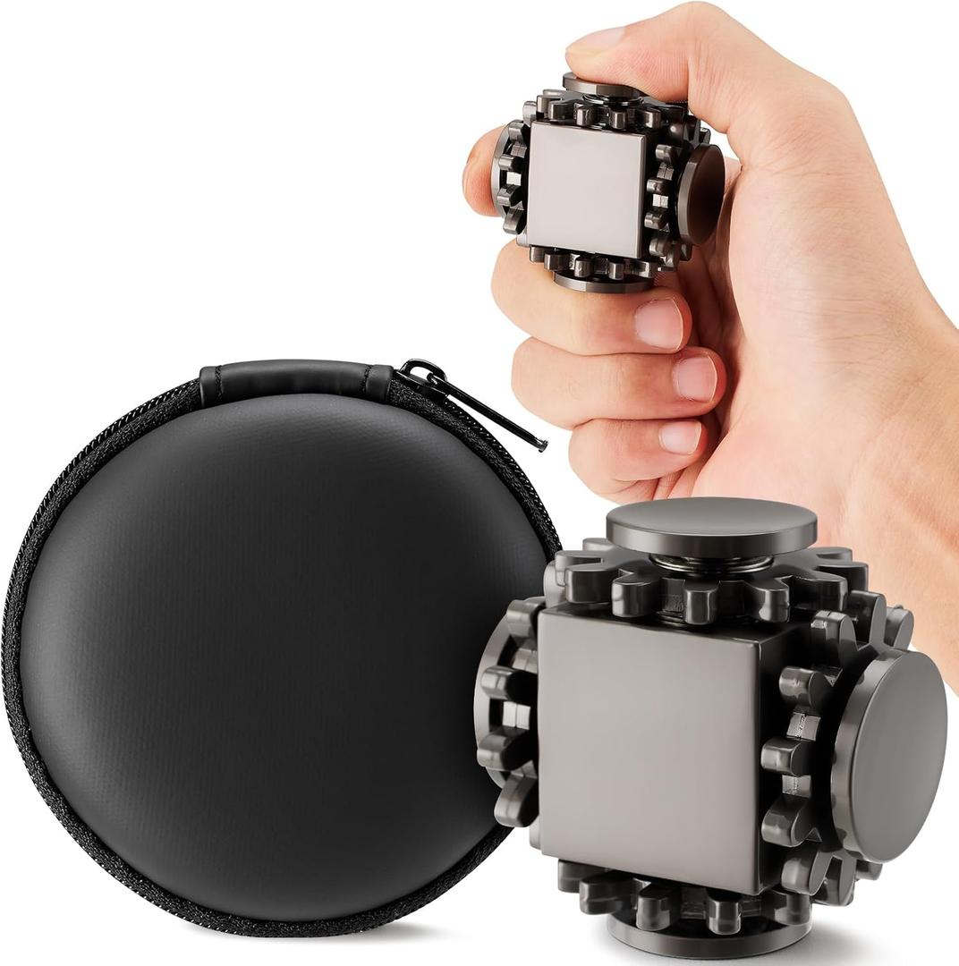 Heavy Metal Gear Fidget Toys for Adults and Teens,Stress Anxiety Relief ADHD Autism Office Desk Handheld Meeting EDC Fidgets Toys Gadgets,Stocking Stuffers Gifts for Men Women and Teen.