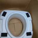 HealthSmart Enhanced Comfort 5" Raised (Round) Toilet Seat Risers for Seniors 5 Slip Resistant Pads FSA/HSA Eligible Padded Toilet Seat Elevation 15.7 x 15.2 x 6.1 inches