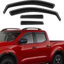 in-Channel Rain Guards Compatible with Nissan Frontier Crew Cab 2022 2023 2024 2025 2026, Durable Side Windows Visor Wind Deflectors 2022-2026 Frontier Rain Guard 4 PCS