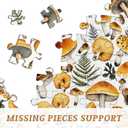 Vintage Mushroom Puzzle 1000 Pieces, PICKFORU Retro Plant Puzzles for Adults Leaves, Hard Unique Nature Art Theme as Home Decor