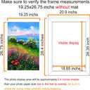 BESCRCL 19.25x26.75 Picture Frame Brown, Poster Frames Wall Hanging, Display Pictures 19.25 x 26.75 without Mat, 1 Pack