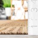 Nuloom Asha Light Brown/Ivory, 2' x 3', Casual, Striped Border, Soft and Cozy, High Traffic, Stain Resistant, Easy Clean, Durable Area Rug for Indoor/Outdoor Patio, Deck, Porch, Garden, Courtyard