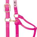 Weaver Livestock Heavy-Duty Restraint Nylon Cattle Halter, Adjustable, Modern Style Cow Calf Halter, Livestock Handling Equipment for Showing, Pink
