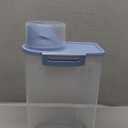 Pet Food Storage Container with Graduated Cup and Seal Buckles Food Dispenser for Dogs Cats (Blue)