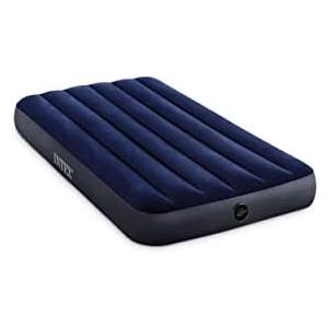 Intex 64757E Dura-Beam Standard Downy Air Mattress: Fiber-Tech - Twin Size - 10in Bed Height - 300lb Weight Capacity - Pump Sold Separately