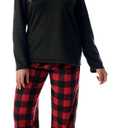Just Love Ultra-Soft Womens Pajama Pant Set - Nightgown with Matching Socks (Black, L)