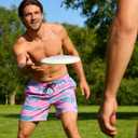 Cozople Men's Swim Trunks with Compression Liner 5.5" Inseam Quick Dry Bathing Suit Boxer Brief Lined Swim Shorts Swimwear (L)