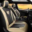 Car Seat Covers for Hyundai Tucson 2010-2025 2026 Beige & Black | Full Set 5 Seat - Premium LeatherWaterproof Breathable, Scratch-Resistant & All-Weather Seat Cushion Protector