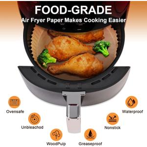 SIUDANGKA Air Fryer Liners for Ninja Air Fryer, 100 Pcs Disposable Paper Liner for most 48QT AirFryer