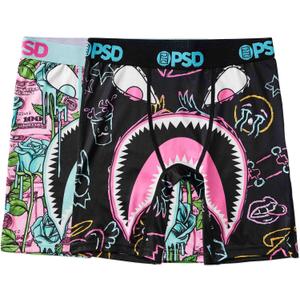 PSD Underwear Youth Boys Boxer Brief - Various Print Comfortable Active Underwear for Boys, Kids Boys Underwear Packs Large