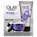 Olay Retinol 24 Duo Pack, Renewing Exfoliating Cleanser, FragranceFree 5.0 FL oz, Night Moisturizer, Fragrance-Free, 1.7 oz, 4ct Retinol Cleansing Melts