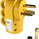 NEMA 6-50P/6-30P Plug, 50 Amp 3-Prong 125/250 Volt, Grounding Heavy Duty Universal Power Male Plug with Easy Unplug Design, ETL Listed 2pcs