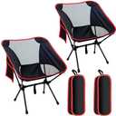 Doseno Camping Chairs Portable, Foldable Chair Lightweight, Backpacking Chair for Adults, Folding Chairs for Outside Camp (Medium-2)