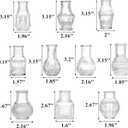 Tebery 20 Pack Glass Bud Vases, Clear Small Flower Vase for Centerpieces, Vintage Mini Glass Vase Set Bulk for Table Wedding Home Party Decoration