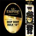 Sensationnel Empire Bulk Braiding – Deep Body Human Hair Braids for Knotless Boho Box or Curly Loosewave Styles - 1 pack (18 inch, 27 HONEYBLONDE)